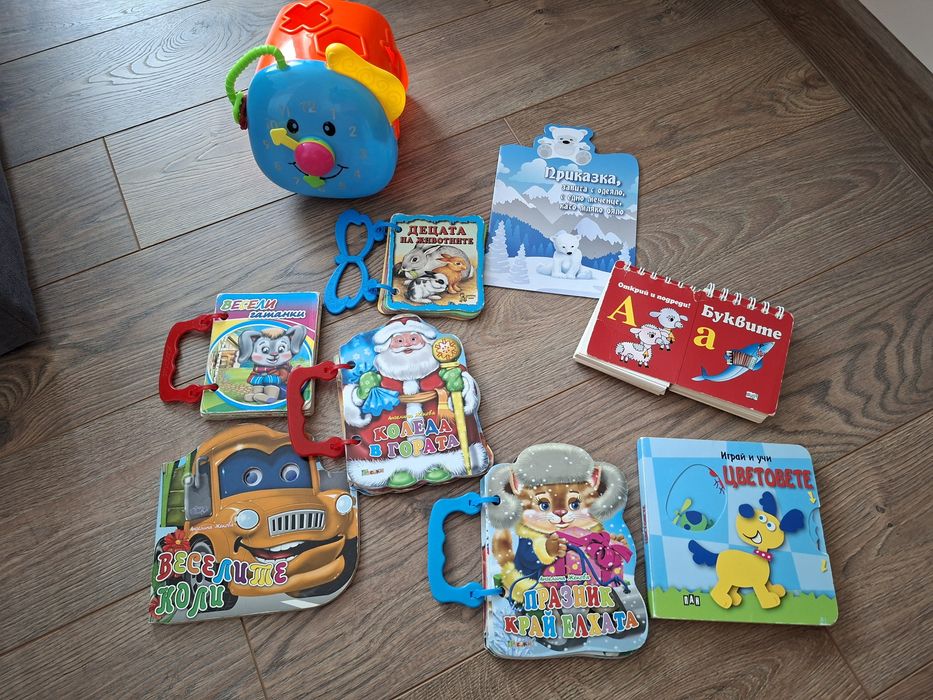 Детски книжки, Сортери, Телефон Fisher price, Музикален барабан