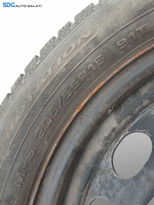 Janta Roata Rezerva Normala Tabla Otel 205 55 16 R16 M+S Volkswagen Passat B5.5 2001 - 2005 (1K0601027A 6 1/2JX16H2 ET50) [JNT0019]