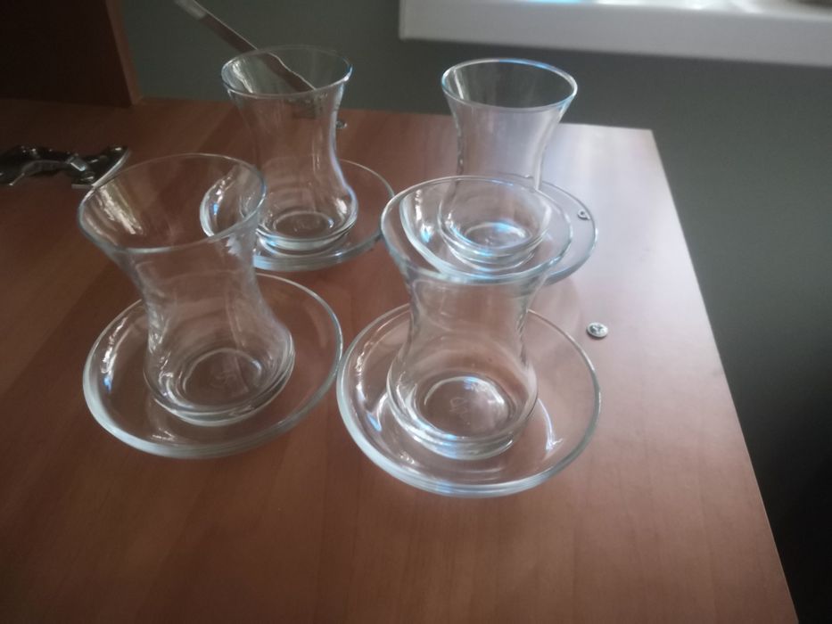 set 4 pahare ceai turcesc turkish tea set