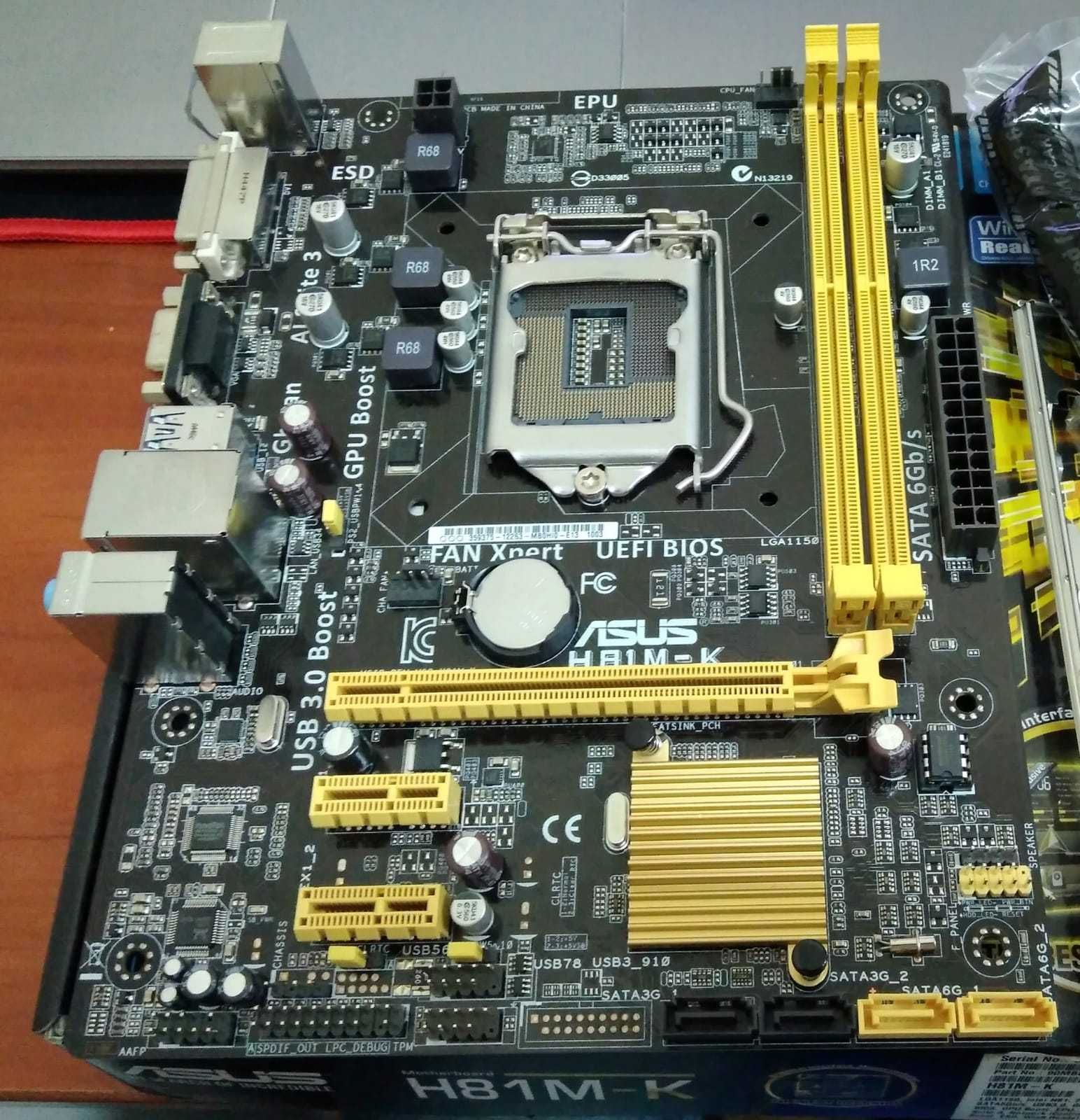Материнская плата HB1M-K Asus 2xDDR3 DVI/Dsub SATA3 USB3 mATX ...