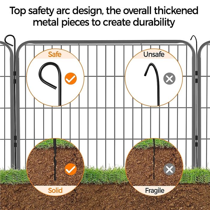 Yaheetech Голяма 16-панелена металена кошара за кучета и други домашни