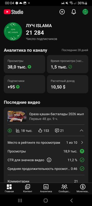 Ютуб канал продам