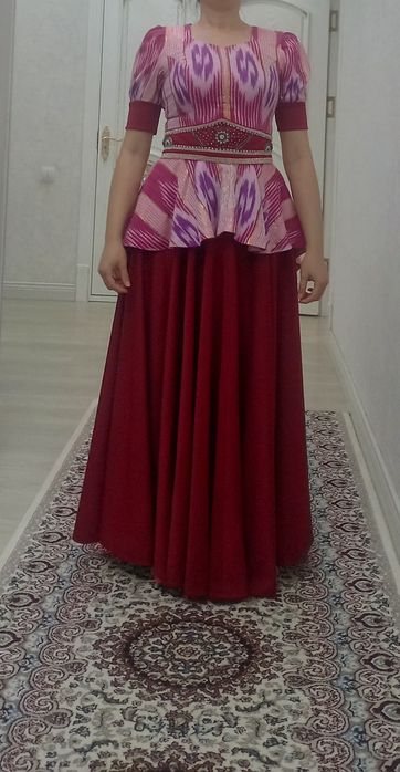 Вечернее красная кофта юбка