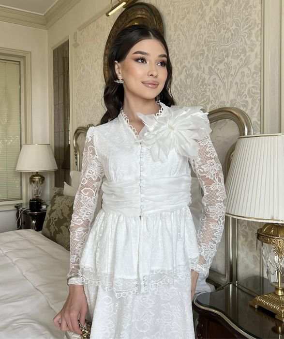 Платье белое винтажное