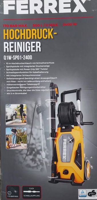 Aparat de spălat cu presiune FERREX 170 bar – ca nou, cu garanție