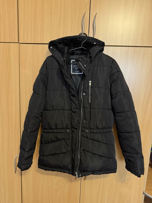 Geacă de iarnă neagră Strong Amazing Girl, mărimea 170 (S/M)