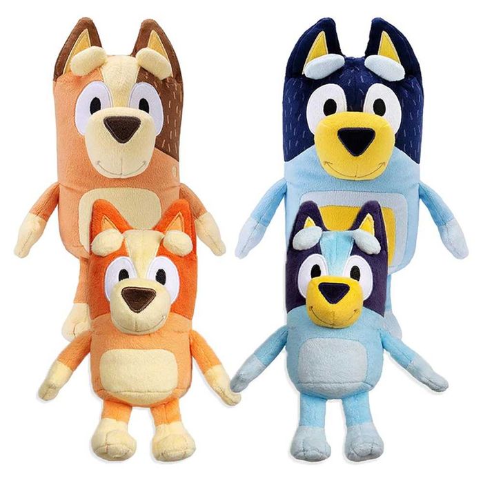 Комплект 4 броя Плюшени играчки Блуи и Бинго + Майка и Баща Bluey Bing