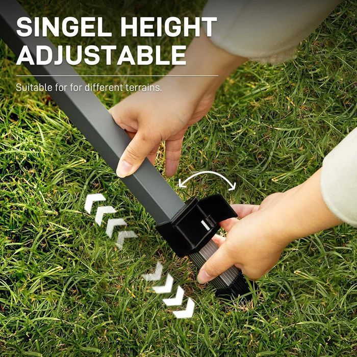 EVER ADVANCED Сгъваема алюминиева къмпинг маса за 4-6 души, 120x70 см