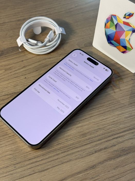  iPhone 15 Pro Max 256GB 85% Natural Titanium Neverlocked