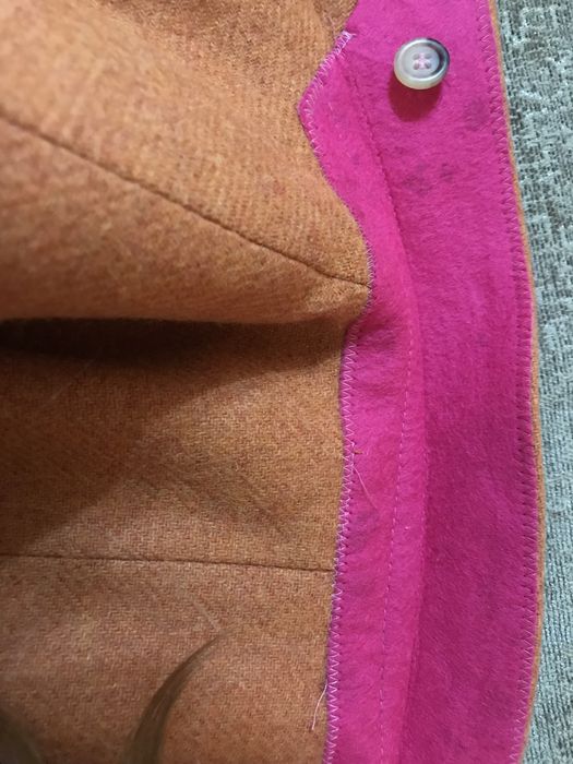 Елегантно дамско сако в оранжево-кафяв нюанс