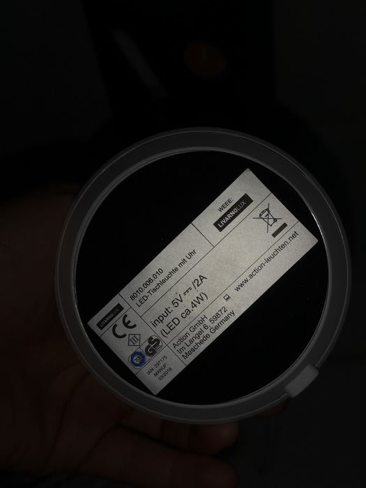 Lampă LED de masă dimabilă tactilă cu afișaj LED/4W/5V albă