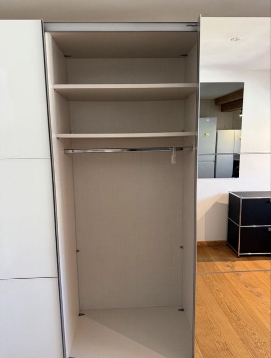 Dressing/Dulap 280/221/64 cm 3 usi culisante sticla alba si oglinda