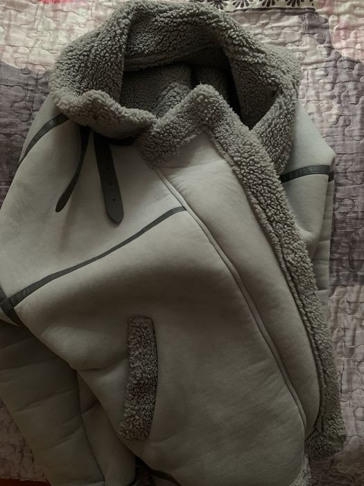 Дубленка новая теплая оверсайз