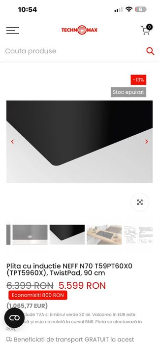 Plita inducție Neff N70 T59PT60x0 TwistPad 90cm
