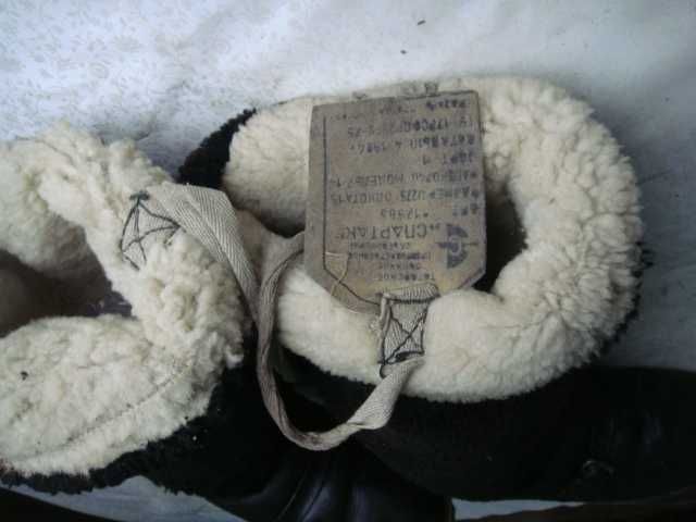 Спец обувь летная 2-я! Цигейка Натуральный Мех 1975г. СПАРТАК СССР
