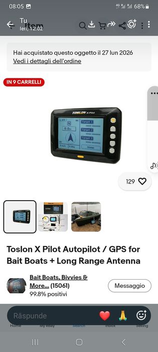 Se vinde Autopilot Toslon x pilot automat și GPS nou.Nu sa montat niciodată pe un navomodel.