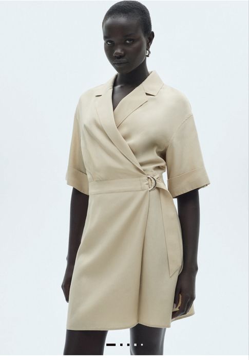 Mango рокля в екрю, размер L