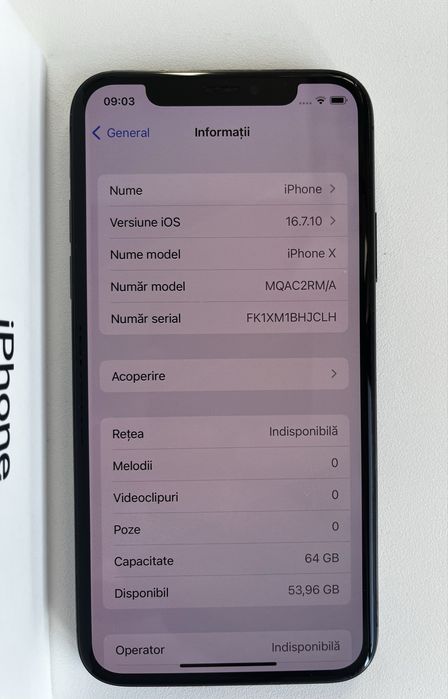 IPhone X 64GB impecabil si primiti un CADOU