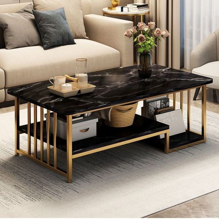 Прямоугольная зеркальный стеклянный журнальный стол