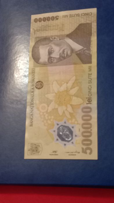Vand bancnota 500.000 lei an 2000 ieșită din circulatie,stare frumoasa