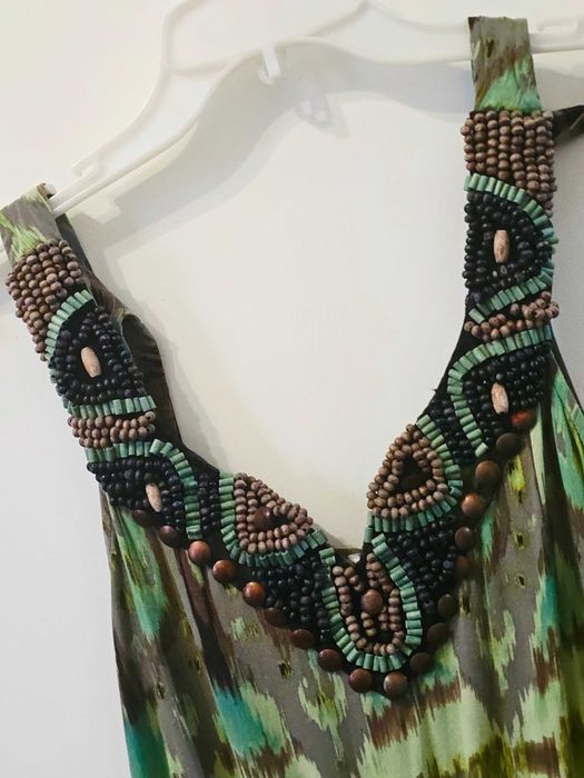 Макси-платье от Promod зелёное 42-44 S