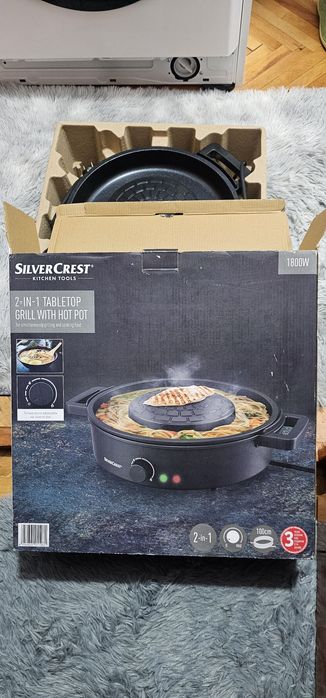 Grătar de masă 2-în-1 cu oală fierbinte – SilverCrest