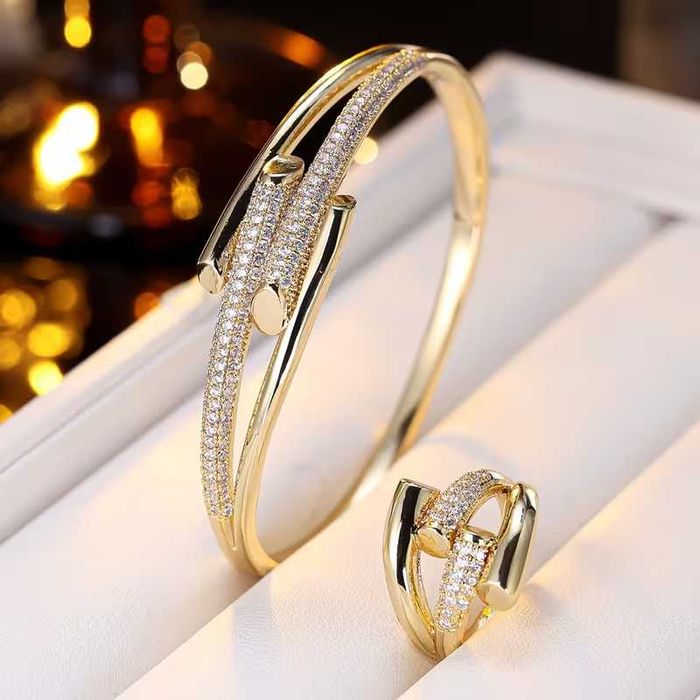 Дамски комплекти гривна и пръстен от медицинска стомана