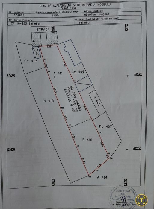 Teren pentru construcții Bungard