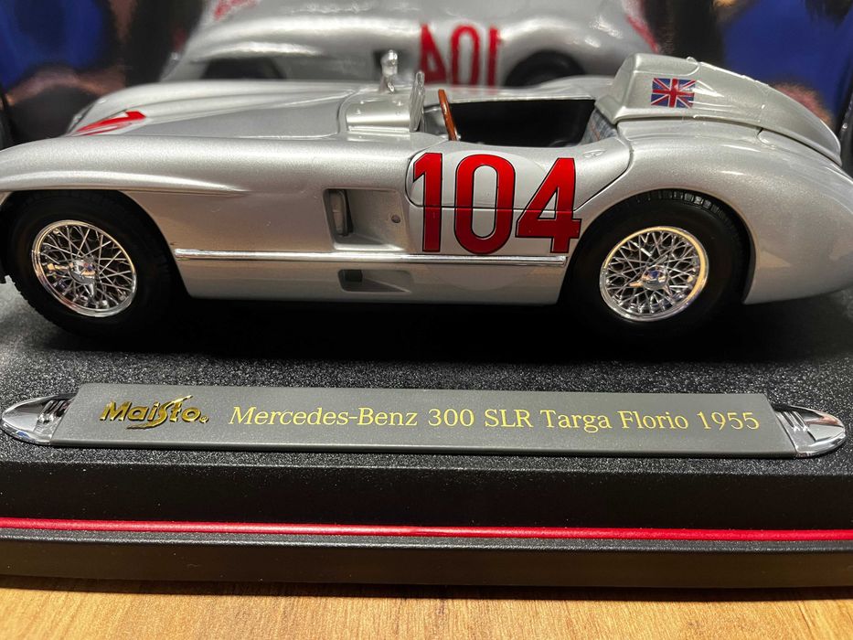 Колекционерки модел метална количка MAISTO MERCEDES 300 SLR  1:18