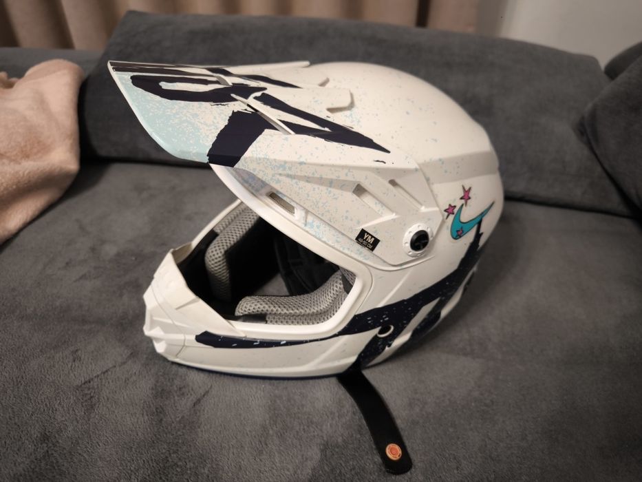 Casca Copii Thor Sector Hype Helmet Matte White/Blue