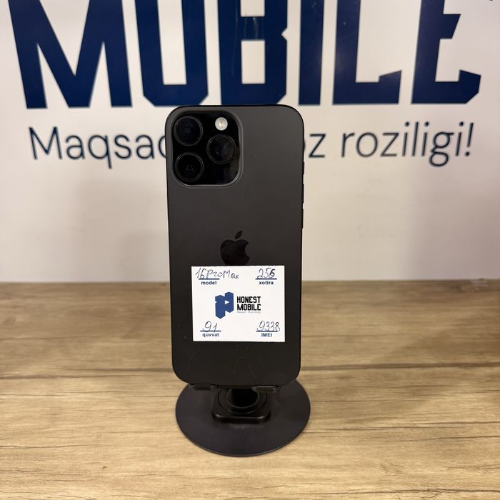 Iphone 16 Pro Max 256gb black Nasiya bor