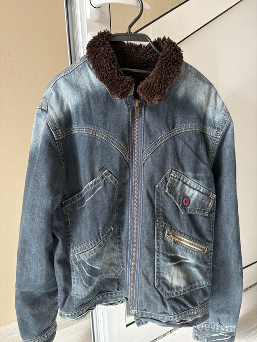 Мъжко дънково яке отвътре със пух. Размер М