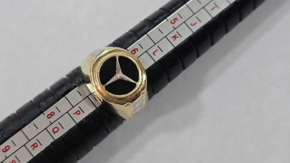 Златен мъжки пръстен 14 карата Mercedes