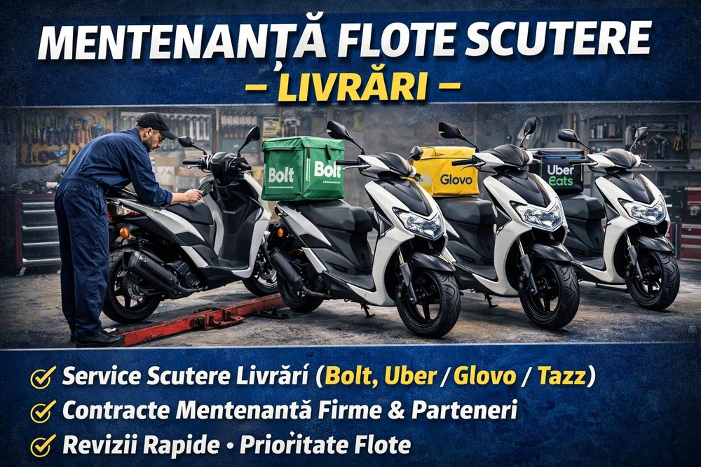 Reparatii Scutere  Moto  ATV –  Livrări, Flote, Generatoare, Freze Zăp