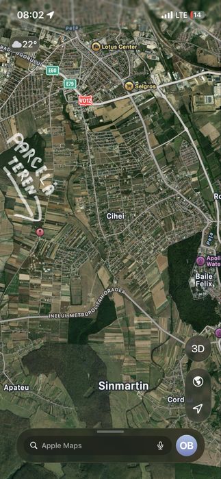 Vand Teren Oradea Grigorescu 2  Cihei / Sanmartin  si ap 2 cam  in  Padurea Neagra ,zona turistica