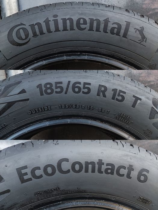 2бр. летни гуми 185/65/15 Continental Eco Contact 6 
dot24