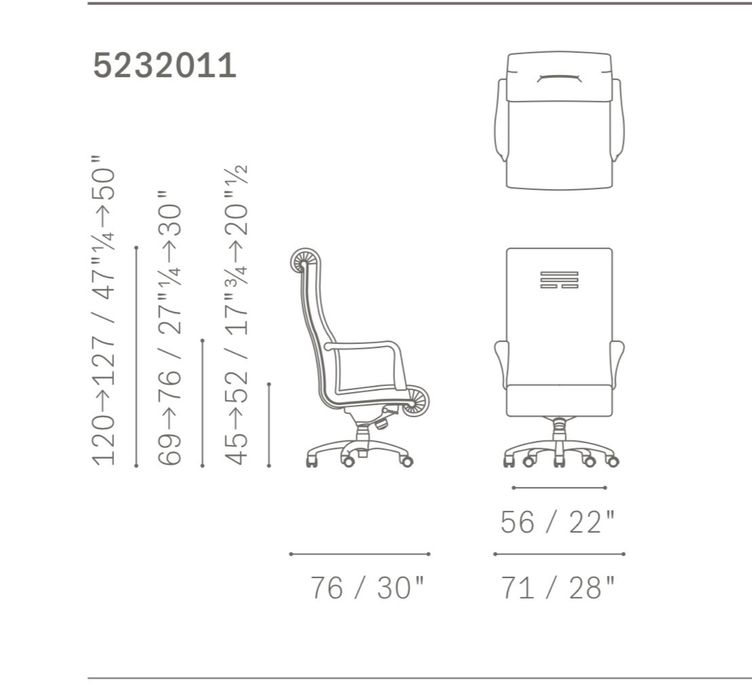 Офис стол / Poltrona Frau FORUM / 90-те