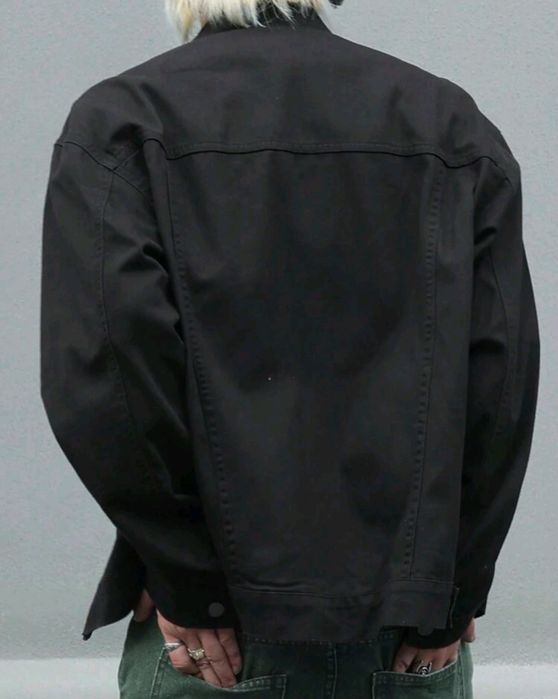 Ново мъжко карго дънково яке риза Street Style изтъркано  деним памук