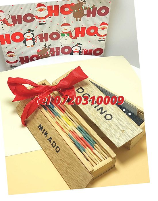 Pachet Cadou  Joc Marocoo mikadoSi Domino  Transport Gratuit