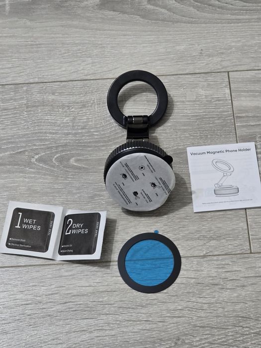 Suport telefon MagSafe rotativ 360° – negru, nou