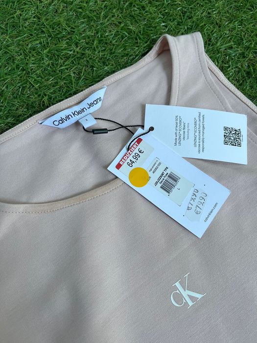 Дамска рокля : Calvin Klein Jeans Racerback Milano Sepia Rose L