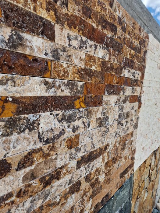 Piatra naturala decorativa, travertin ghilotinat, piatra thassos