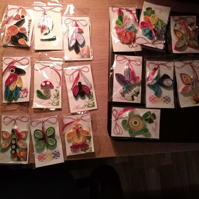 Mărțișoare handmade quilling