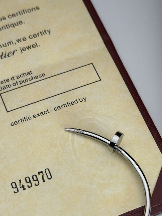 Brățară Cartier Juste un Clou 16 Slim White Gold 750 cu Cutie