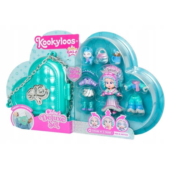 Set Deluxe Papusa Chloe Golden Gala, Magicbox, 3 stilizari, multicolor