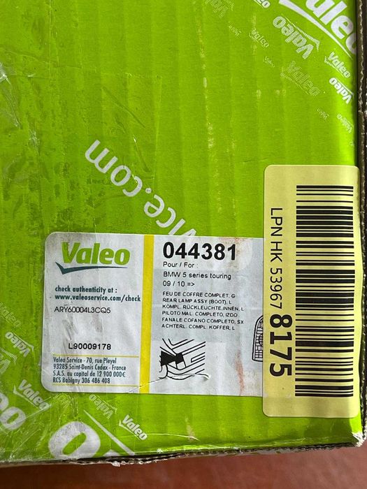 VALEO 044382 LED Lampă din spate pentru BMW 5 F11