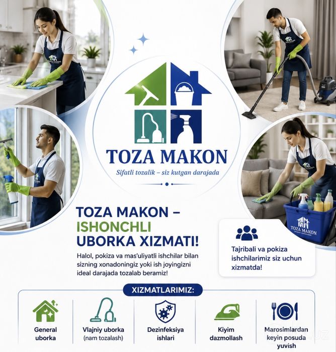 Uborka xizmati Toshkent 24/7
