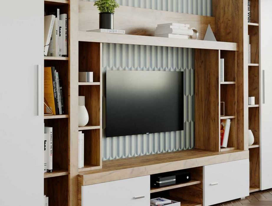 Mobila sufragerie-Living Milan C3 UNO Stejar