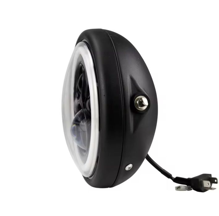 Carcasa negru mat pentru far de 7 inchi la motociclete