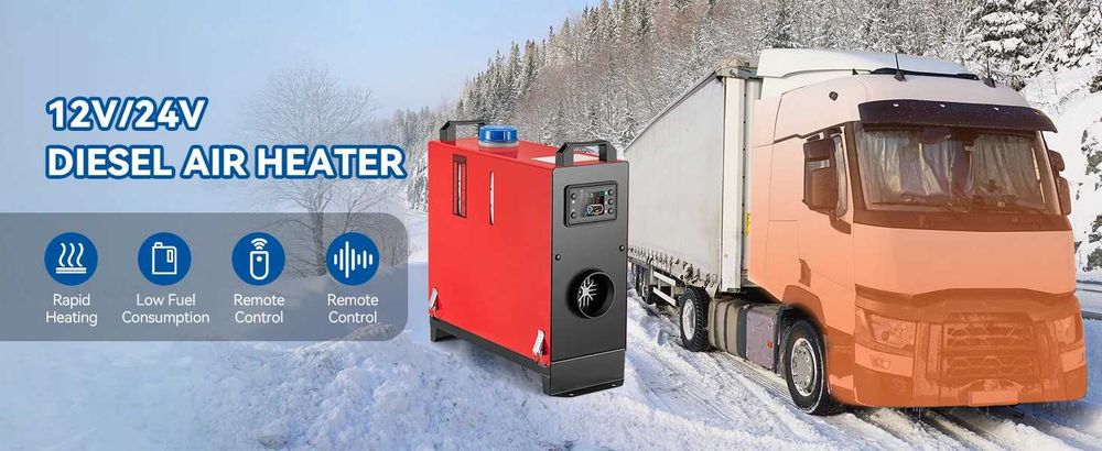 Суха дизелова печка 8 киловата 12 в преносима